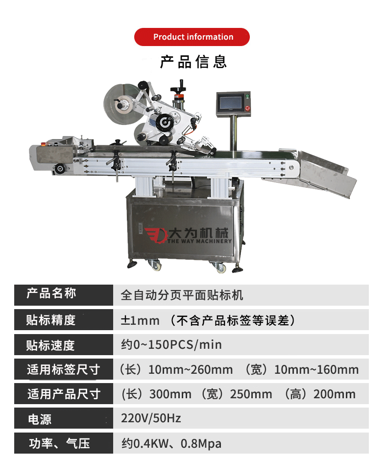 全自动分页平面贴标机(图3)